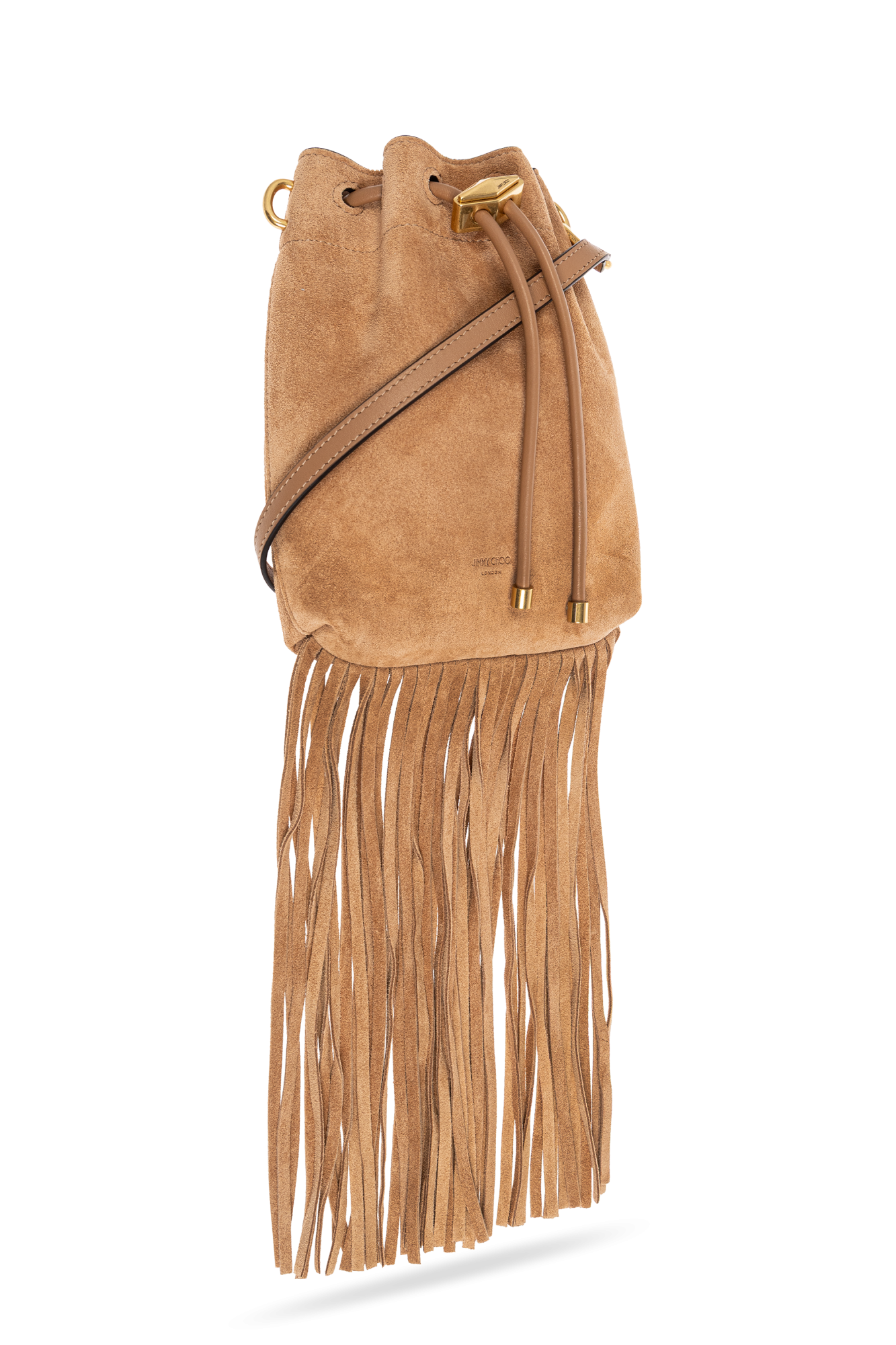 ショルダーバッグ・ポシェット Jimmy Choo Bon Bon Suede Bag Shop Jimmy Choo - Bon Bon Fringe-Trim Suede Shoulder Bag